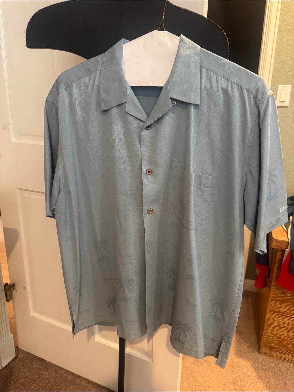 Palm Tree Sol Silk Dress Shirt